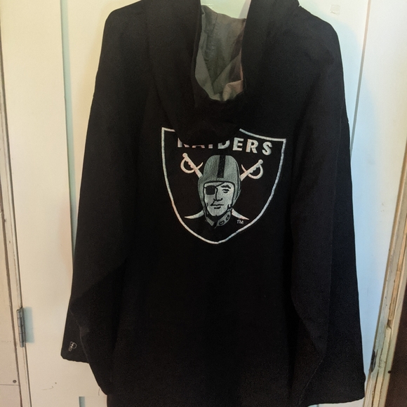 Vintage 90s Pro Player Oakland LA raiders coat jacket size L fits big - Picture 7 of 10
